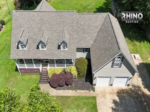 Rhino Roofing gutters work